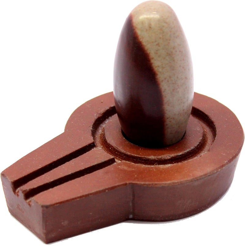 ESPLANADE Narmadeshwar Shivling Shiva Lingam Narmada Stone Jaladhari Narmada Stone for Temple Mandir Home - Brown - 4.25" Inches, Religious - Image 3